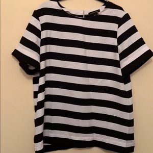 Banana Republic Black & White Striped Top